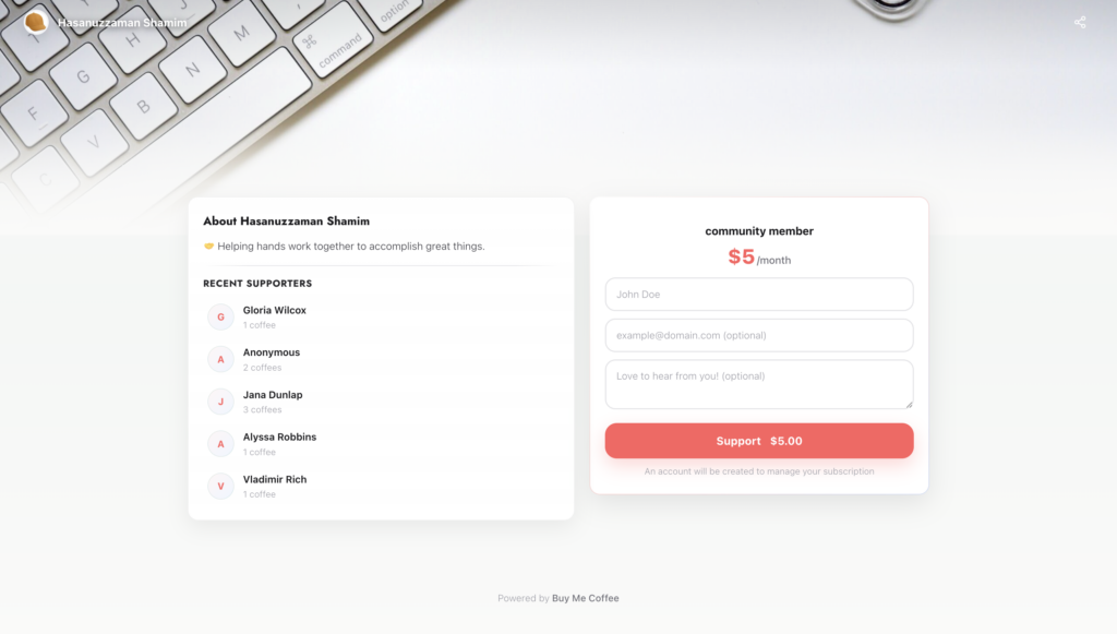 monetization checkout page